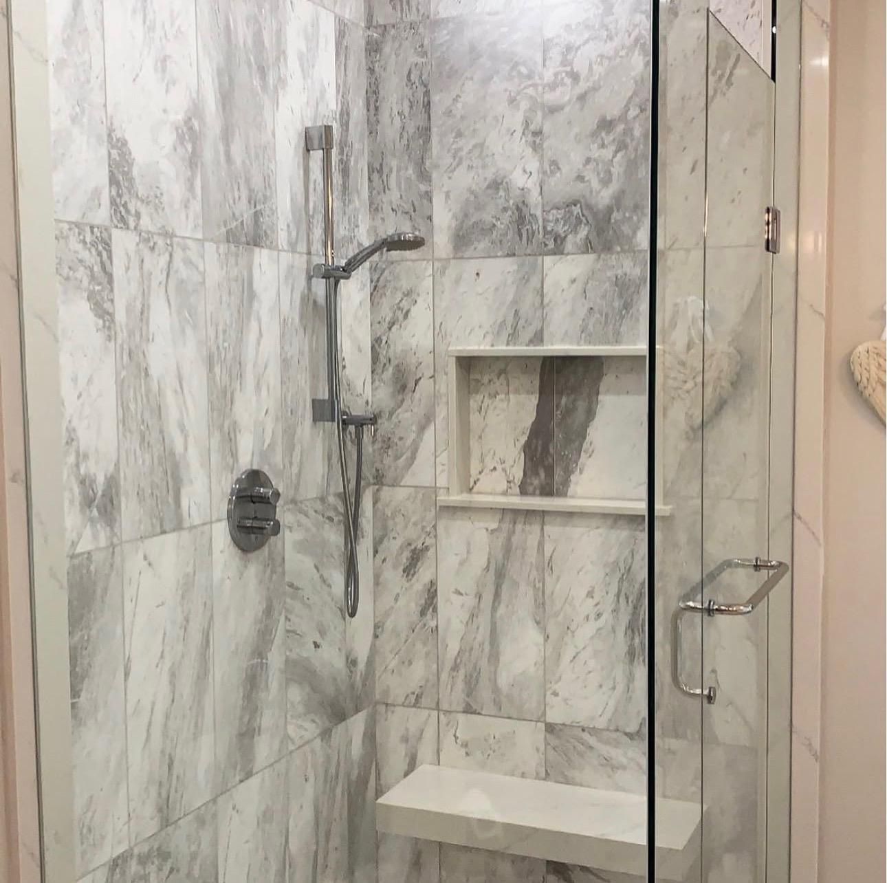 Marble Shower with Niche
